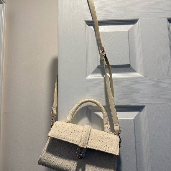 H&M White Textured Top-Handle Crossbody Bag - Picture 6 of 6